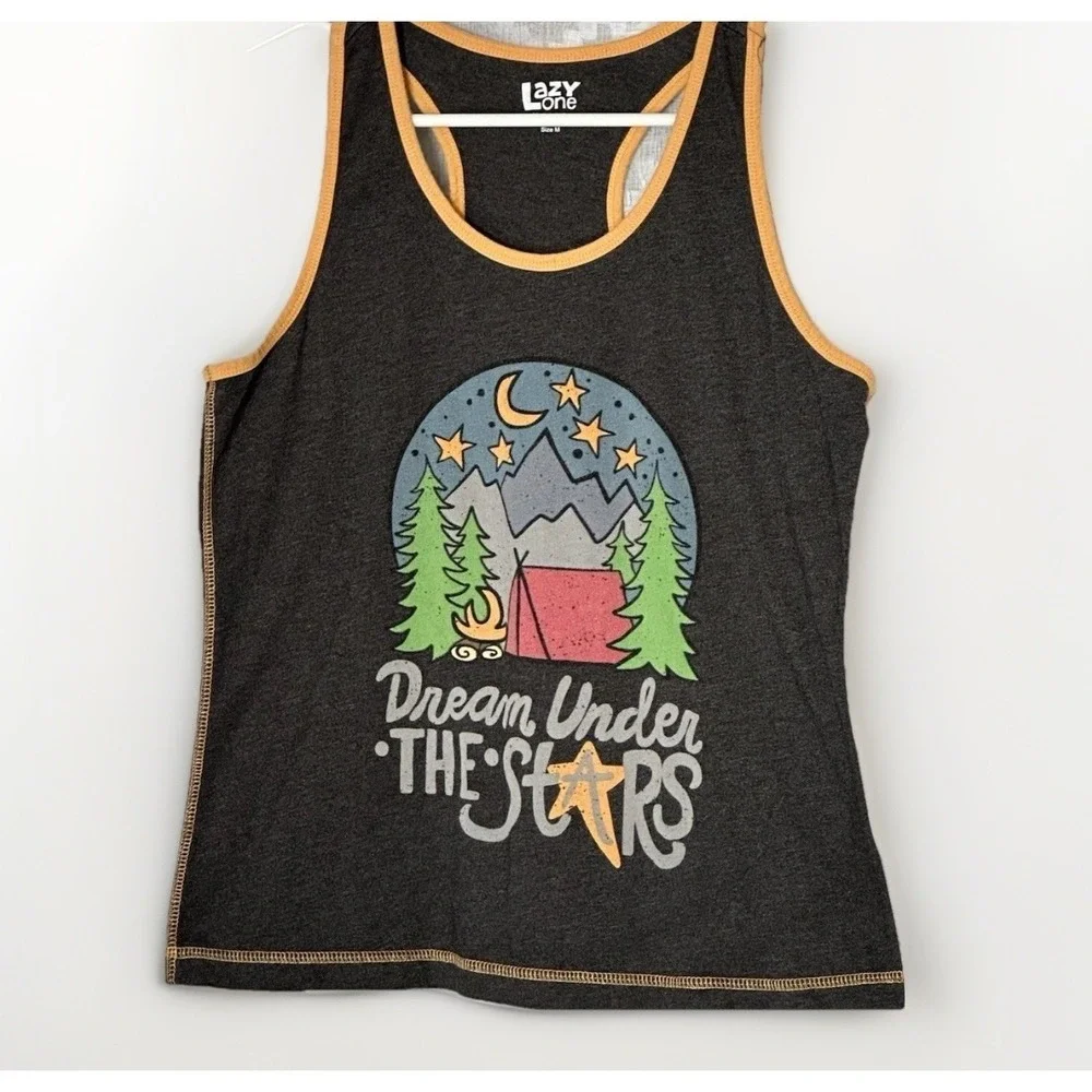 Lazy One Dream Under The Stars Night Tank Top Pajama Sleepwear Womens M